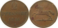 BRAUNSCHWEIG WOLFENBÜTTEL 2 PFENNIG Wilhelm (1831-1884) -