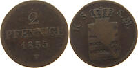 SACHSEN ALBERTINISCHE LINIE 2 PFENNIG Johann (1854-1873) -