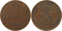 SACHSEN MEININGEN 2 PFENNIG Bernhard Erich Freund (1803-1866) -