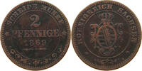SACHSEN ALBERTINISCHE LINIE 2 PFENNIG Johann (1854-1873) -