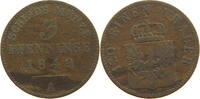 BRANDENBURG PREUSSEN 3 PFENNIG Friedrich Wilhelm IV. (1840-1861) -