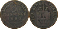 BRANDENBURG PREUSSEN 3 PFENNIG Friedrich Wilhelm IV. (1840-1861) -