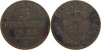 BRANDENBURG PREUSSEN 3 PFENNIG Friedrich Wilhelm IV. (1840-1861) -