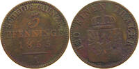BRANDENBURG PREUSSEN 3 PFENNIG Friedrich Wilhelm IV. (1840-1861) -