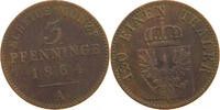 BRANDENBURG PREUSSEN 3 PFENNIG Wilhelm I. (1861-1888) -