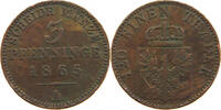 BRANDENBURG PREUSSEN 3 PFENNIG Wilhelm I. (1861-1888) -