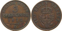 BRANDENBURG PREUSSEN 3 PFENNIG Wilhelm I. (1861-1888) -