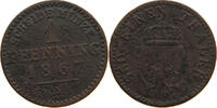 BRANDENBURG PREUSSEN PFENNIG Wilhelm I. (1861-1888) -