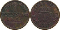 BRANDENBURG PREUSSEN PFENNIG Wilhelm I. (1861-1888) -