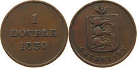 GUERNSEY 1 DOUBLE GEORGE IV. (1820-1830) -