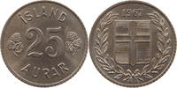 ICELAND 25 AURAR 1967 UNC 58.57 元  ＋  58.49 元 运费