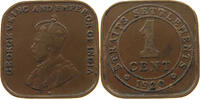 STRAITS SETTLEMENTS CENT George V. (1910-1936) -