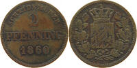 BAYERN 2 PFENNIG Maximilian II. Joseph (1848-1864) -