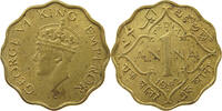 INDIA BRITISH 1 ANNA GEORGE VI. (1936-1952) -