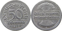 WEIMARER REPUBLIK 50 PFENNIG DOPPELSCHLAG 2 IM DATUM -