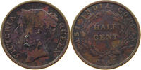 STRAITS SETTLEMENTS 1/2 CENT VICTORIA (1837-1901) EAST INDIA COMPANY -