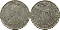 STRAITS SETTLEMENTS 10 CENTS GEORGE V. (1910-1936) -
