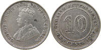 STRAITS SETTLEMENTS 10 CENTS GEORGE V. (1910-1936) -