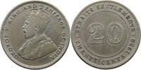 STRAITS SETTLEMENTS 20 CENTS GEORGE V. (1910-1936) -