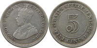 STRAITS SETTLEMENTS 5 CENTS GEORGE V. (1910-1936) -