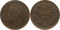 SWEDEN 1 ÖRE OSCAR II. (1872-1907) DIE ERROR MOUTH NOSE -