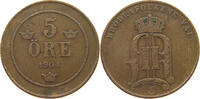 SWEDEN 5 ÖRE 1904 OSCAR II. (1872-1907) S-SS 41.71 元  ＋  58.31 元 运费