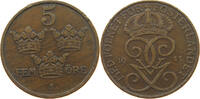 SWEDEN 5 ÖRE GUSTAV V. (1907-1950) NARROW BASE -