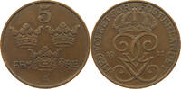 SWEDEN 5 ÖRE GUSTAV V. (1907-1950) WIDE BASE -