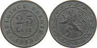 BELGIUM 25 CENTIMES ALBERT I. 1909-1934 -