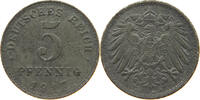 ERSATZMÜNZEN DES 1. WELTKRIEGS 5 PFENNIG DIE ERROR DATE -