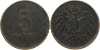 ERSATZMÜNZEN DES 1. WELTKRIEGS 5 PFENNIG WEAK STRUCK -