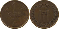 NORWAY 1 ÖRE HAAKON VII. (1905-1957) WEAK STRUCK 2 -