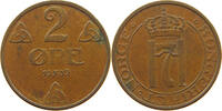 NORWAY 2 ÖRE HAAKON VII. (1905-1957) DOUBLES STRUCK 9 -
