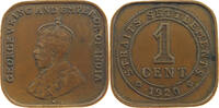 STRAITS SETTLEMENTS 1 CENT GEORGE V. (1910-1936) -