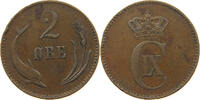 DENMARK 2 ÖRE CHRISTIAN IX. (1863-1906) -