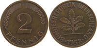 BRD 2 PFENNIG 1958 J VZ 58.57 元  ＋  58.49 元 运费