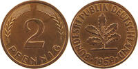 BRD 2 PFENNIG 1959 J VZ 58.57 元  ＋  58.49 元 运费