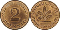 BRD 2 PFENNIG 1966 F VZ 58.57 元  ＋  58.49 元 运费