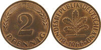 BRD 2 PFENNIG 1966 G VZ 58.57 元  ＋  58.49 元 运费