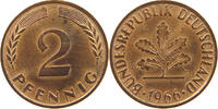 BRD 2 PFENNIG 1966 G VZ 58.57 元  ＋  58.49 元 运费