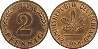 BRD 2 PFENNIG 1966 G VZ 58.57 元  ＋  58.49 元 运费