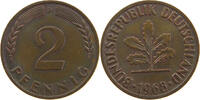 BRD 2 PFENNIG 1968 D VZ 58.57 元  ＋  58.49 元 运费