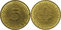 BRD 5 PFENNIG 1967 J VZ- 58.57 元  ＋  58.49 元 运费