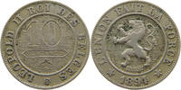 BELGIUM 10 CENTIMES 1894 LEOPOLD II. 1865-1909 SS 66.94 元  ＋  58.49 元 运费