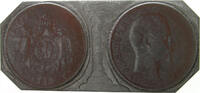 FRANCE 5 FRANCS NAPOLEON III. (1852-1870) STRUCK ON TIN PLANCHET BOTH SIDES NON MINT ISSUE -