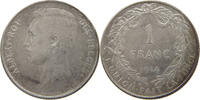 BELGIUM 1 FRANC ALBERT I. 1909-1934 -