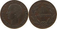 GREECE 1 LEPTON GEORGE I. (1863-1913) -
