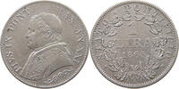 PAPAL STATES 1 LIRA Pius IX. -
