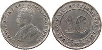 STRAITS SETTLEMENTS 10 CENTS George V. (1910-1936) -