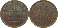 SCHAUMBURG LIPPE 4 PFENNIG Georg Wilhelm 1807-1860 -